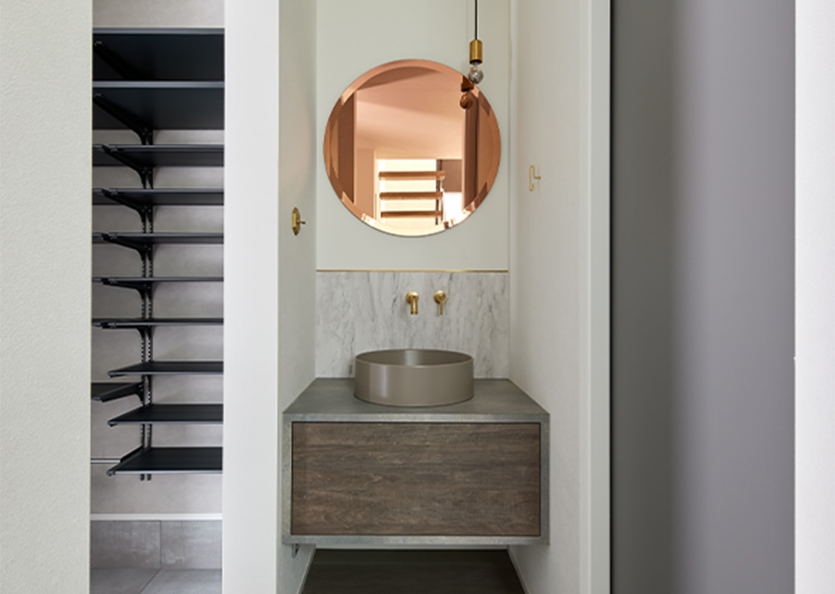 全棟標準のオーダーメイド洗面台